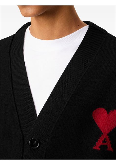 adc cardigan man black AMI PARIS | UKC367.018009
